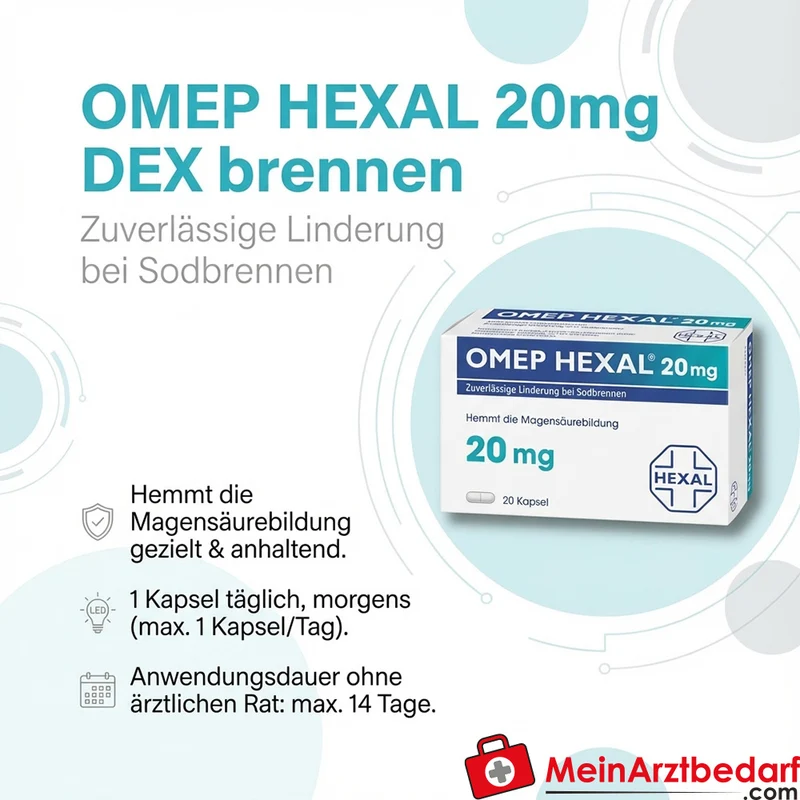 Hexal Omeprazol 20 mg Kapseln 14 Stück