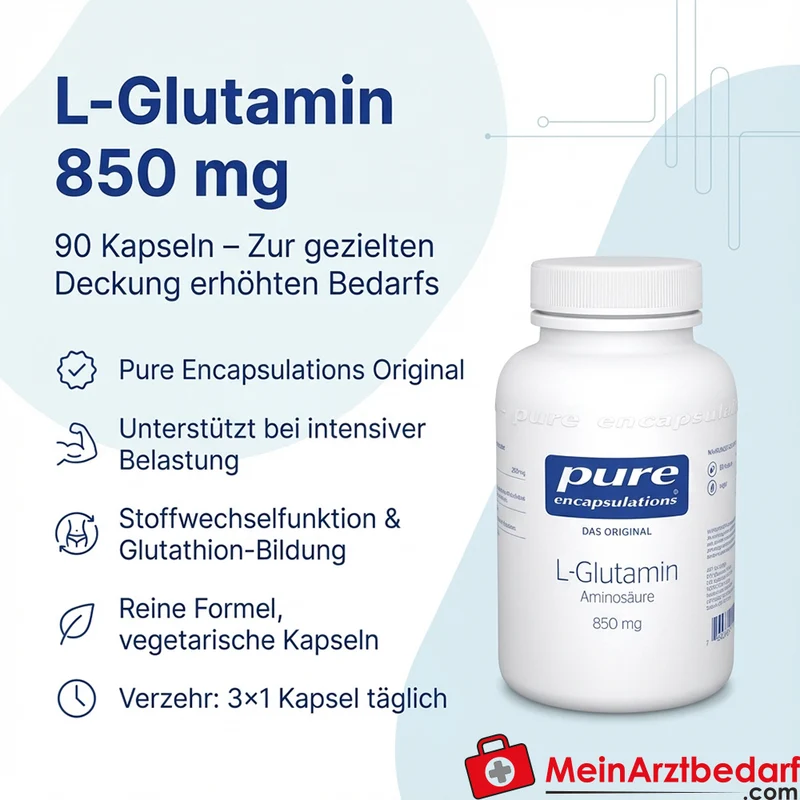 Pure Encapsulations L-Glutamin 850 mg Kapseln 90 Stück