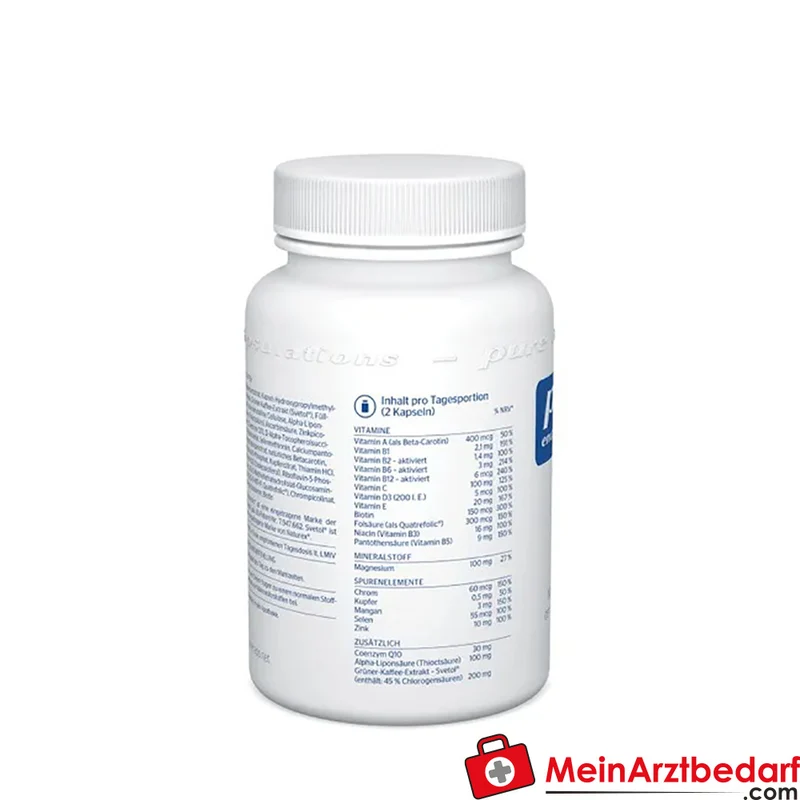 Pure Encapsulations Gluco Aktiv Chrompicolinat, Coenzym Q10, Grüner Kaffee-Extrakt Kapseln 60 Stück