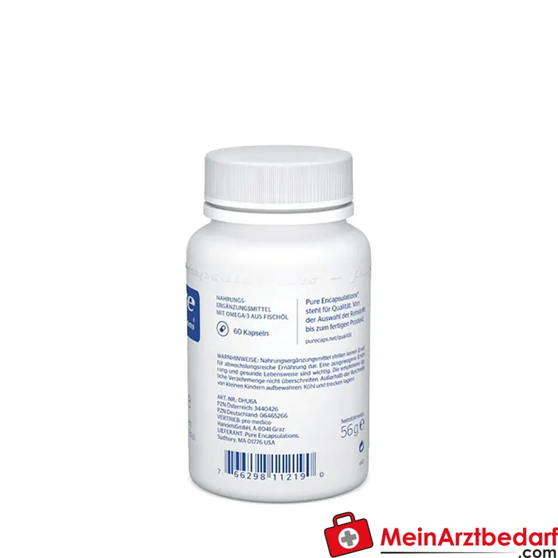 Pure Encapsulations DHA Ultimate Fischölkapseln 790 mg DHA, 188 mg EPA 60 Kapseln