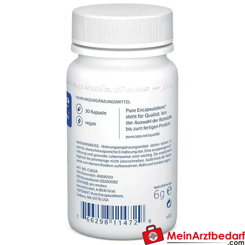 Pure Encapsulations CoQ10 60 mg Kapseln 60 Stück