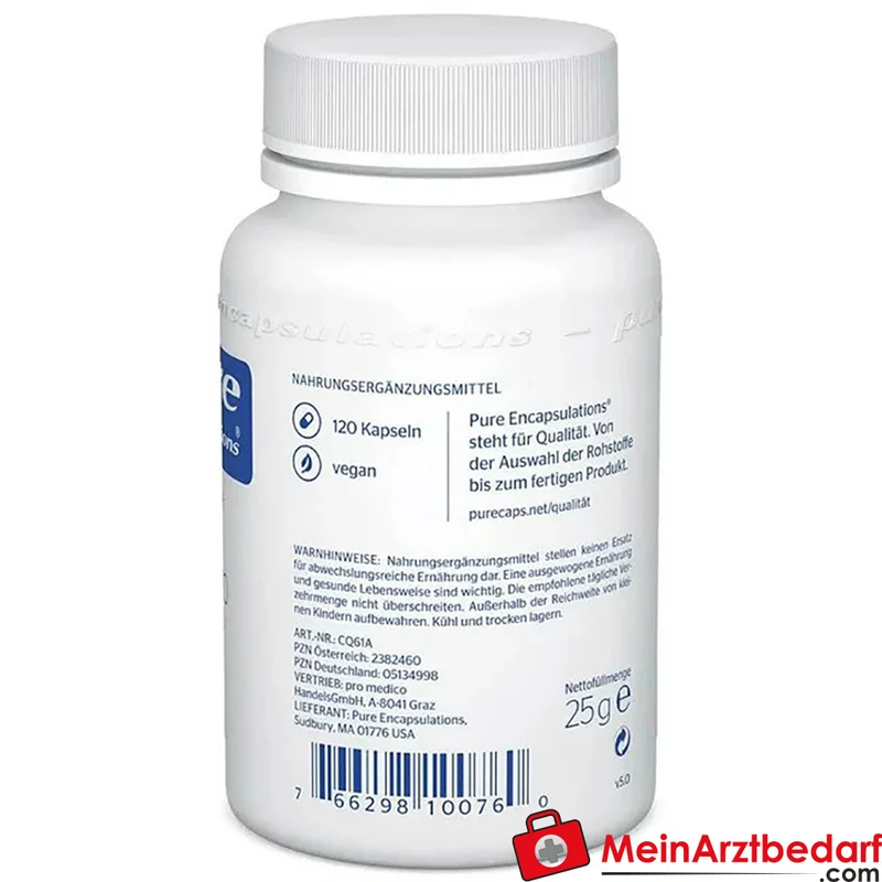 Pure Encapsulations CoQ10 60 mg Kapseln 60 Stück