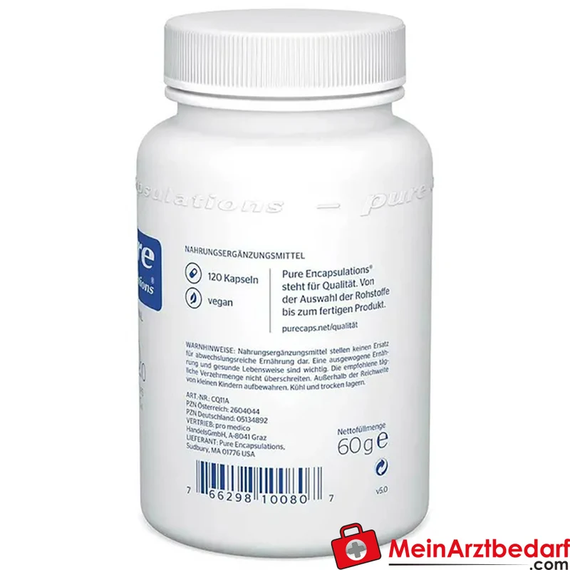 Pure Encapsulations Coenzym Q10 (Ubidecarenon) 120 mg Kapseln 60 Stück