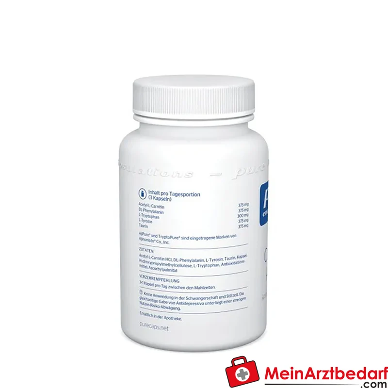Pure Encapsulations Cognitive Aminos Kapseln 60 – mit Acetyl-L-Carnitin, DL-Phenylalanin, L-Tryptophan, L-Tyrosin, Taurin