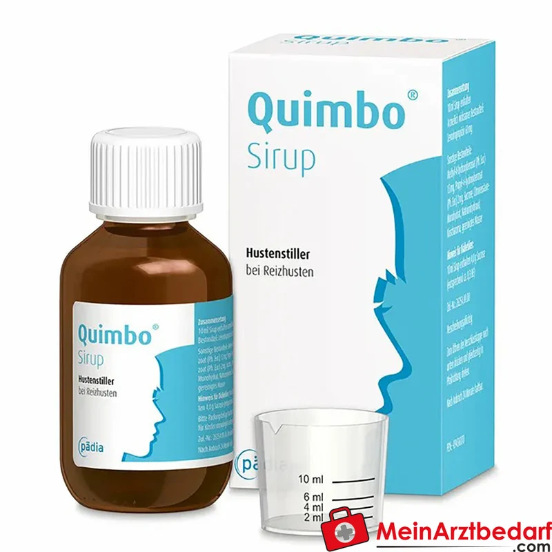 Quimbo Reizhustenlösung zum Einnehmen 100 ml mit Dosierbecher