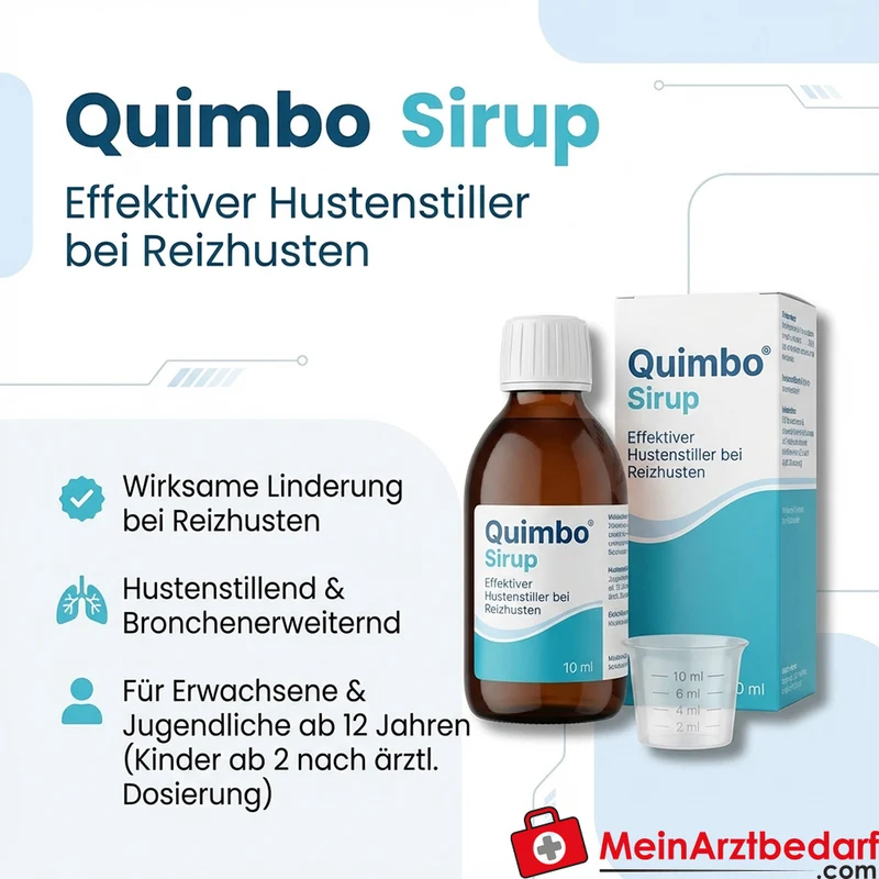 Quimbo Reizhustenlösung zum Einnehmen 100 ml mit Dosierbecher