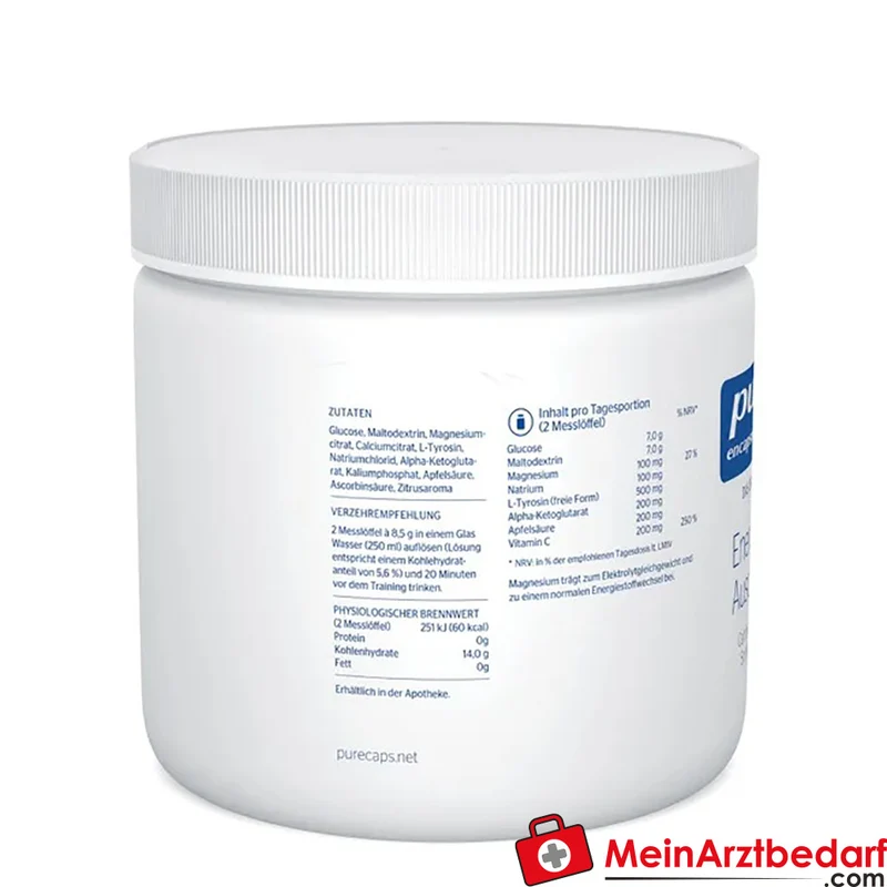 Pure Encapsulations Energie und Ausdauer Pulver 340 g mit Magnesium 100 mg und Vitamin C 200 mg