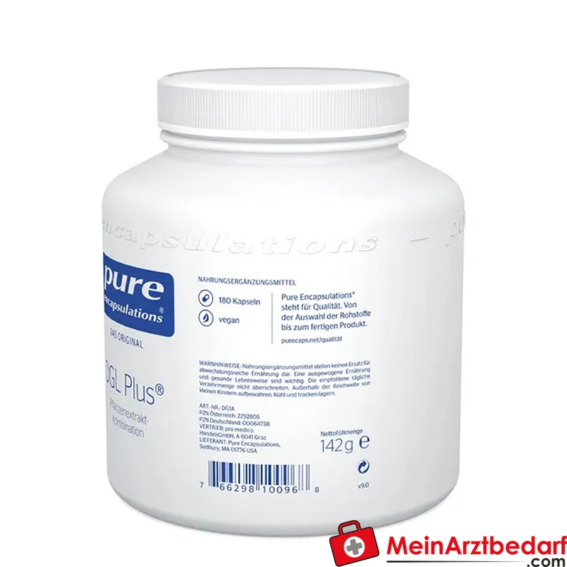 Pure Encapsulations DGL Plus deglycyrrhizierter Süßholz-Extrakt 300 mg Kapseln 60 Stück