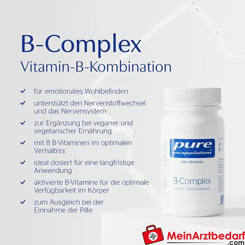 Pure Encapsulations B-Complex B-Vitamine mit Methylfolat & Mecobalamin Kapseln 120 Stück