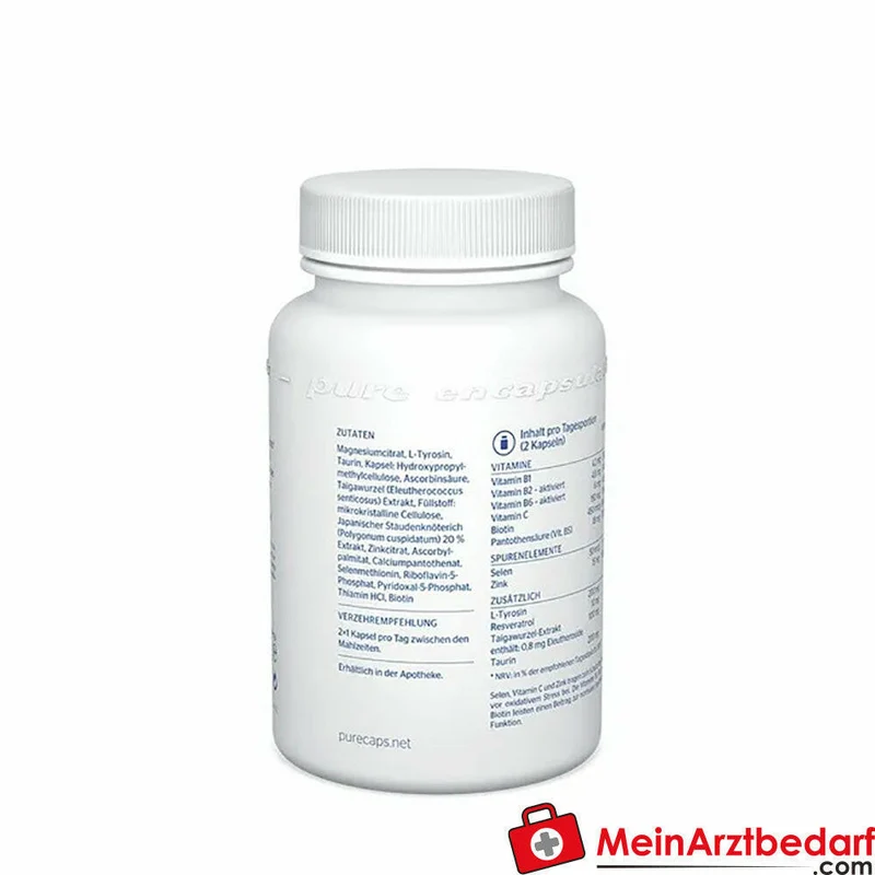 Pure Encapsulations® Anti-Stress B‑Vitamine, Vitamin C, Selen & Zink Kapseln 60 St.