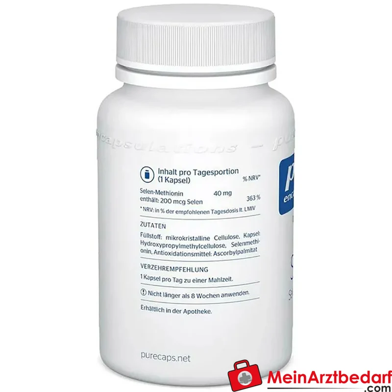 Pure Encapsulations Selen (Selenmethionin) 40 mg Kapseln 60 Stück