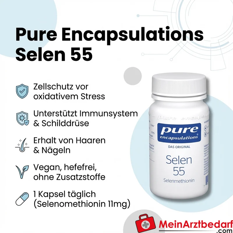 Pure Encapsulations Selen 55 Selenmethionin 11 mg Kapseln 90 Stück