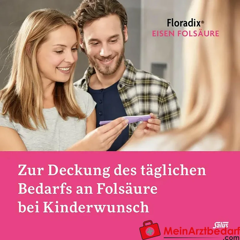 Salus Kräuterblut Floradix Eisen‑Folsäure 15 mg Eisen / 400 µg Folsäure Dragees 84 St.