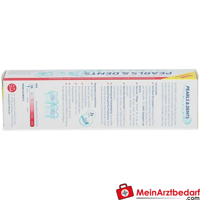 PEARLS & DENTS Zahnpasta 100 ml mit Fluorid (Olaflur) titandioxidfrei