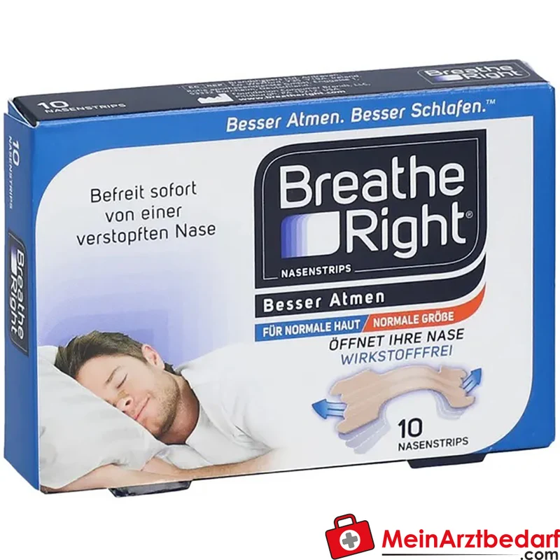 Besser Atmen Breathe Right Nasenpflaster Normal beige 10 Stück