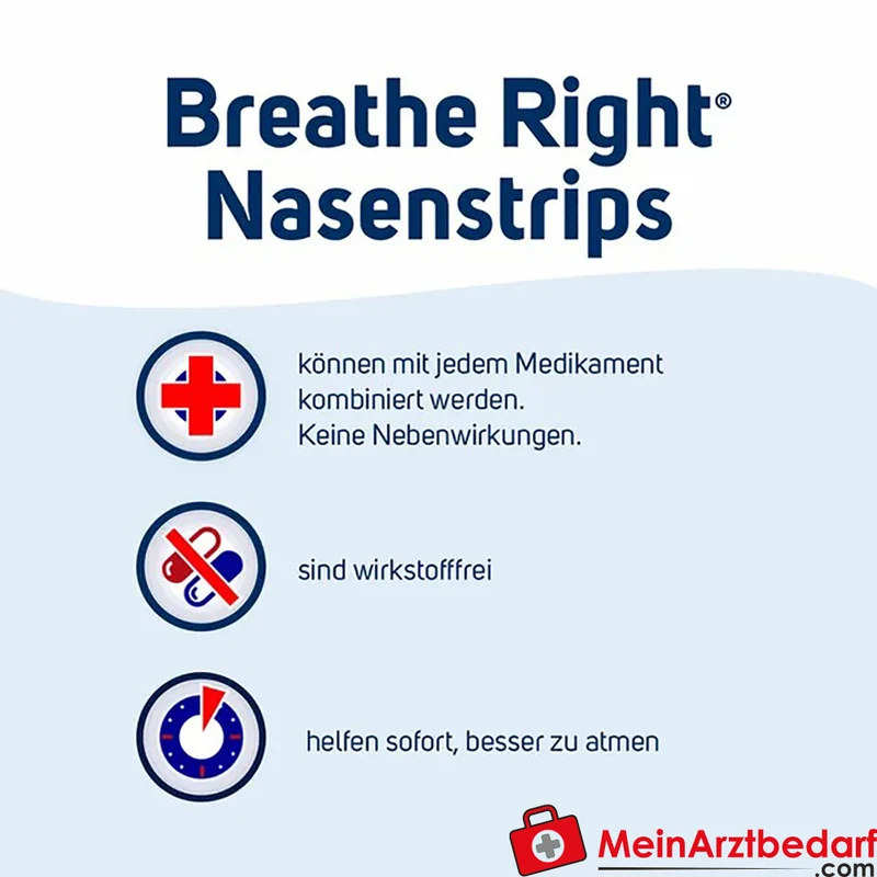 Besser Atmen Breathe Right Nasenpflaster Normal beige 10 Stück
