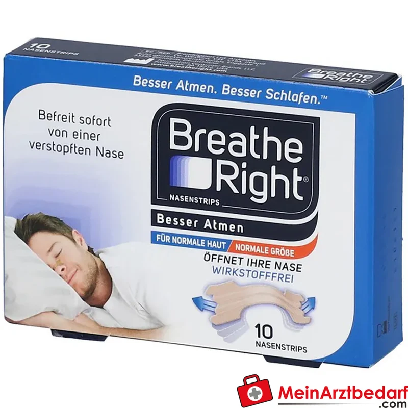 Besser Atmen Breathe Right Nasenpflaster Normal beige 10 Stück
