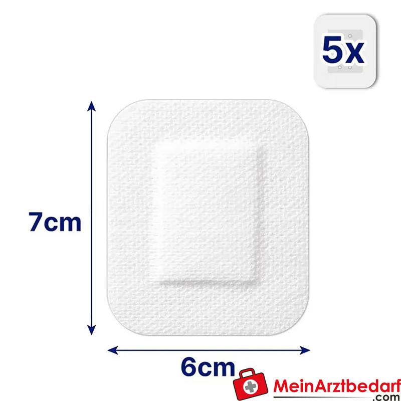 Hansaplast Sensitive Wundverband steril 6 x 7 cm XL, 5 Stück