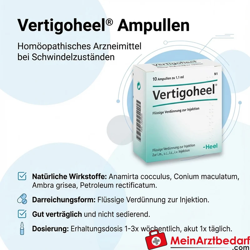 Vertigoheel Ampullen Anamirta cocculus D3/Conium maculatum D2/Ambra grisea D5/Petroleum rectificatum D7 Injektionslösung 10 St.