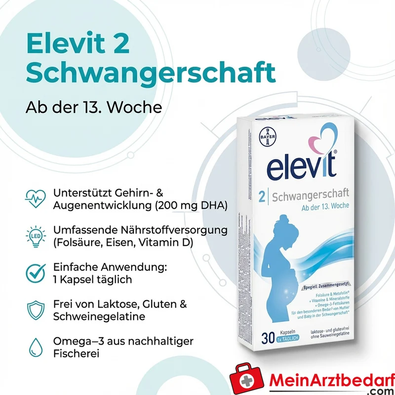 Elevit 2 Schwangerschaft DHA 200 mg Kapseln 30 Stück