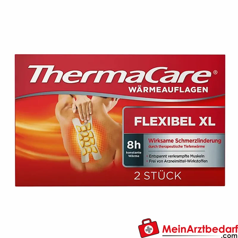 ThermaCare Wärmeauflagen für größere Schmerzbereiche 8 Std. Tiefenwärme Wärmepflaster 2 Stück
