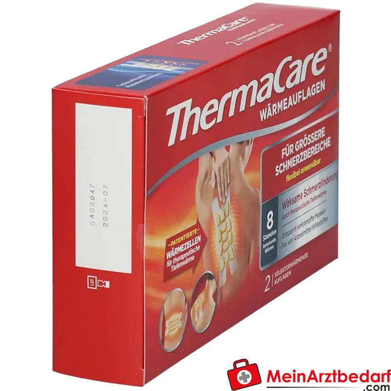ThermaCare Wärmeauflagen für größere Schmerzbereiche 8 Std. Tiefenwärme Wärmepflaster 2 Stück
