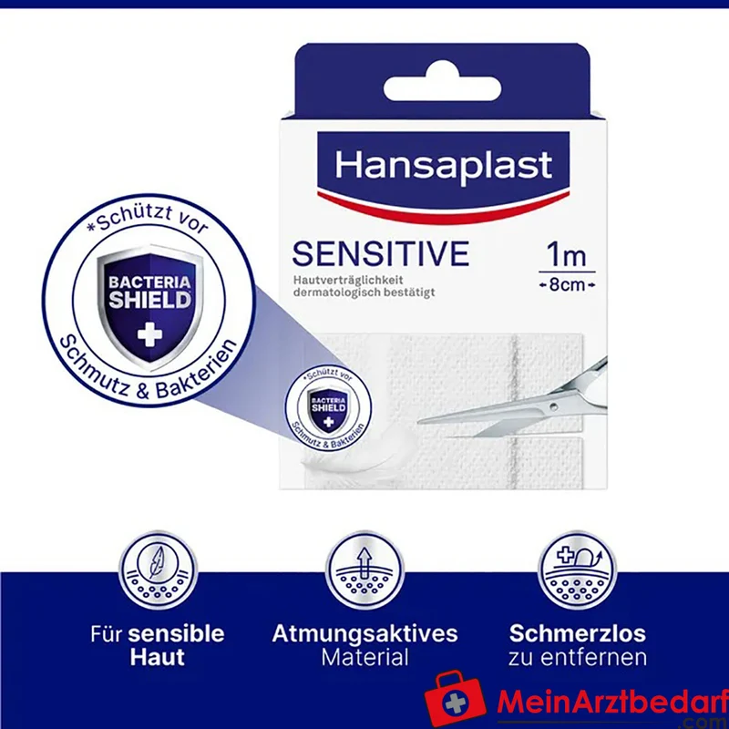 Hansaplast Sensitive Pflaster Meterware 1 m x 8 cm hypoallergen