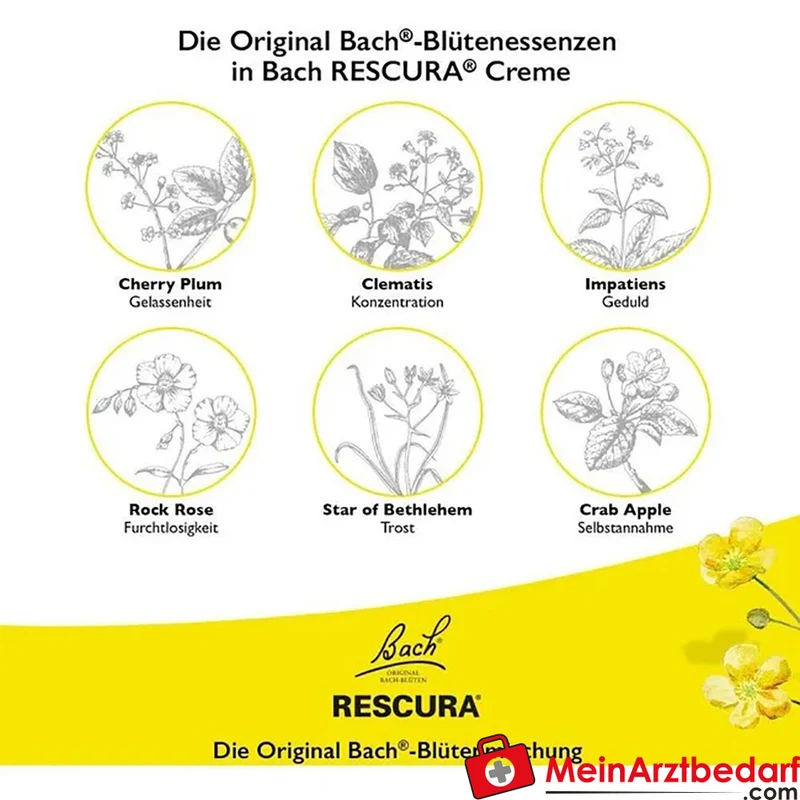 Bach RESCURA Creme 30 ml homöopathische Bach-Blüten für trockene Haut