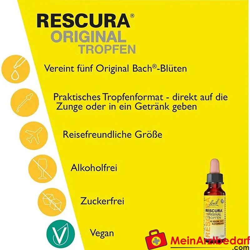 Bach RESCURA ORIGINAL Blütenmischung alkoholfreie Tropfen 10 ml