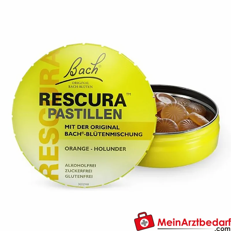 Bach RESCURA Pastillen mit Original Bach‑Blütenessenzen Orange‑Holunder 50 g