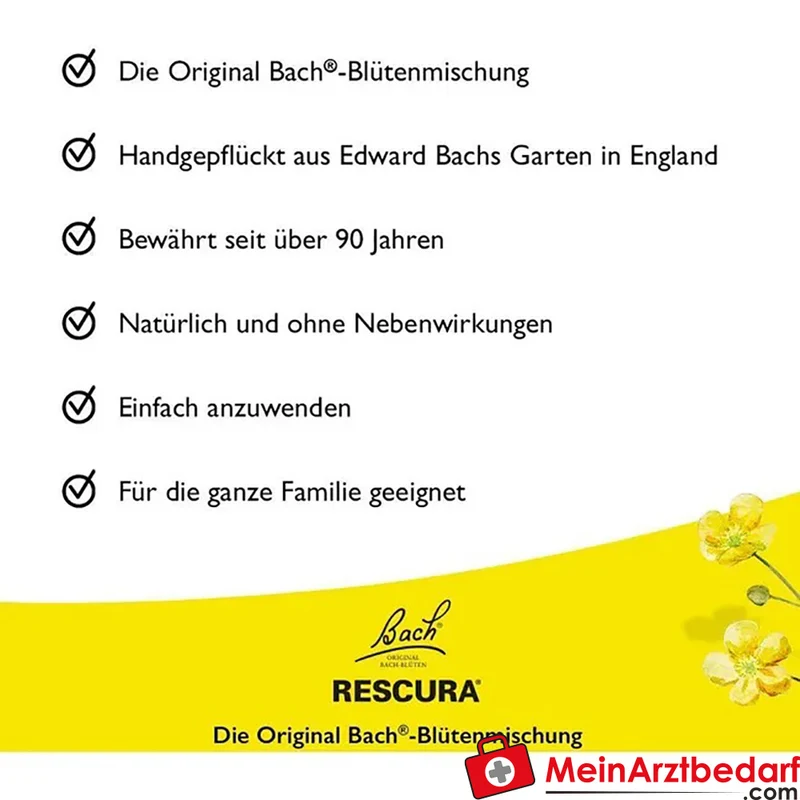 Bach RESCURA Pastillen mit Original Bach‑Blütenessenzen Orange‑Holunder 50 g
