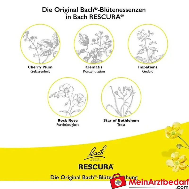 Bach RESCURA Pastillen mit Original Bach‑Blütenessenzen Orange‑Holunder 50 g