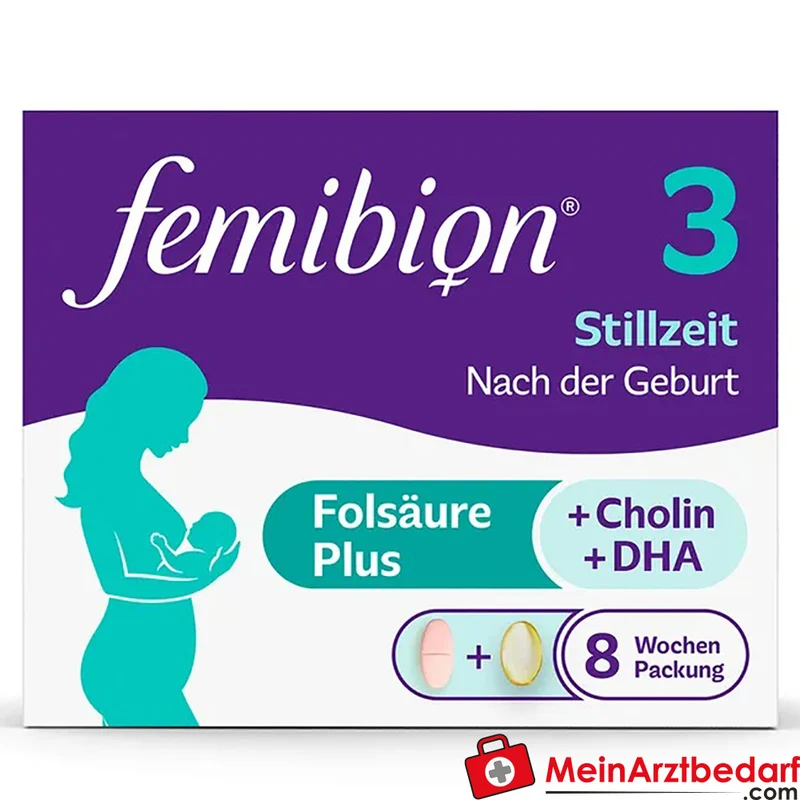 Femibion 3 Stillzeit Folat 400 µg + DHA Tabletten & Kapseln 56/56 St.