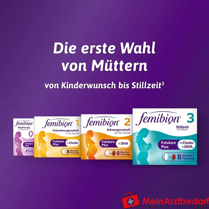 Femibion 3 Stillzeit Folat 400 µg + DHA Tabletten & Kapseln 56/56 St.