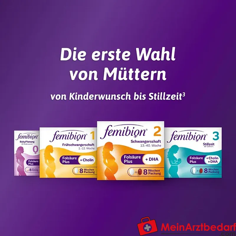 Femibion 2 Schwangerschaft mit Omega‑3‑DHA und Folsäure (Metafolin) Tabletten 28 Stück