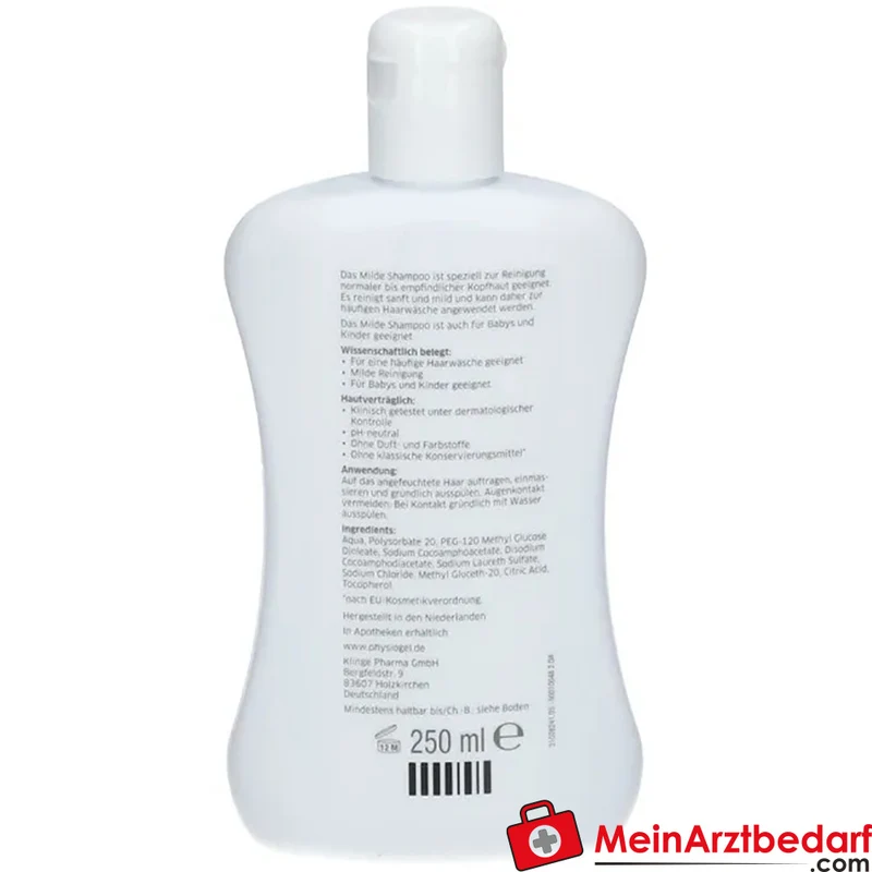 PHYSIOGEL Scalp Care Mildes Shampoo 250 ml für empfindliche Kopfhaut