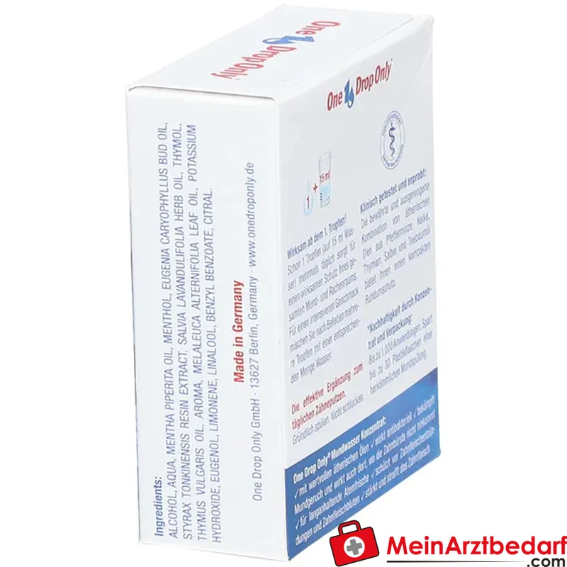 One Drop Only Mundwasser-Konzentrat ätherische Öle und Benzoetinktur 50 ml