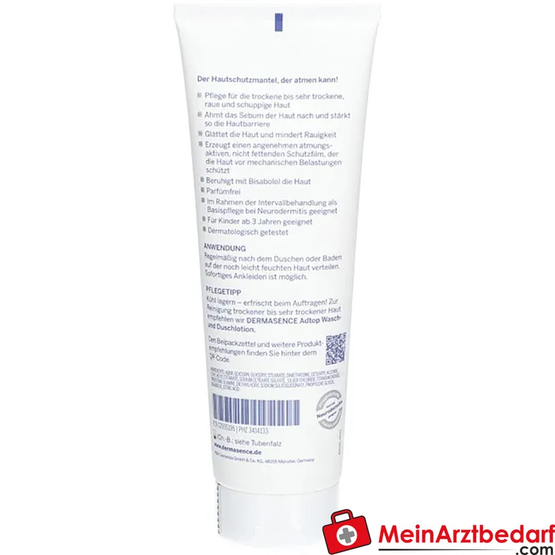 DERMASENCE Adtop Creme 250 ml für sehr trockene Haut, parfümfrei, dermatologisch getestet