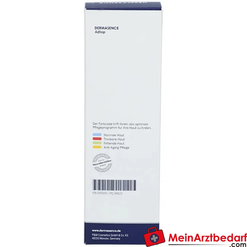 DERMASENCE Adtop Creme 250 ml für sehr trockene Haut, parfümfrei, dermatologisch getestet