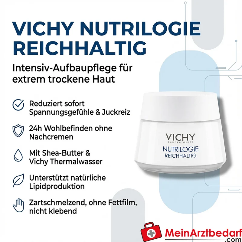 Vichy Nutrilogie Aufbaupflege Creme 50 ml für extrem trockene Haut