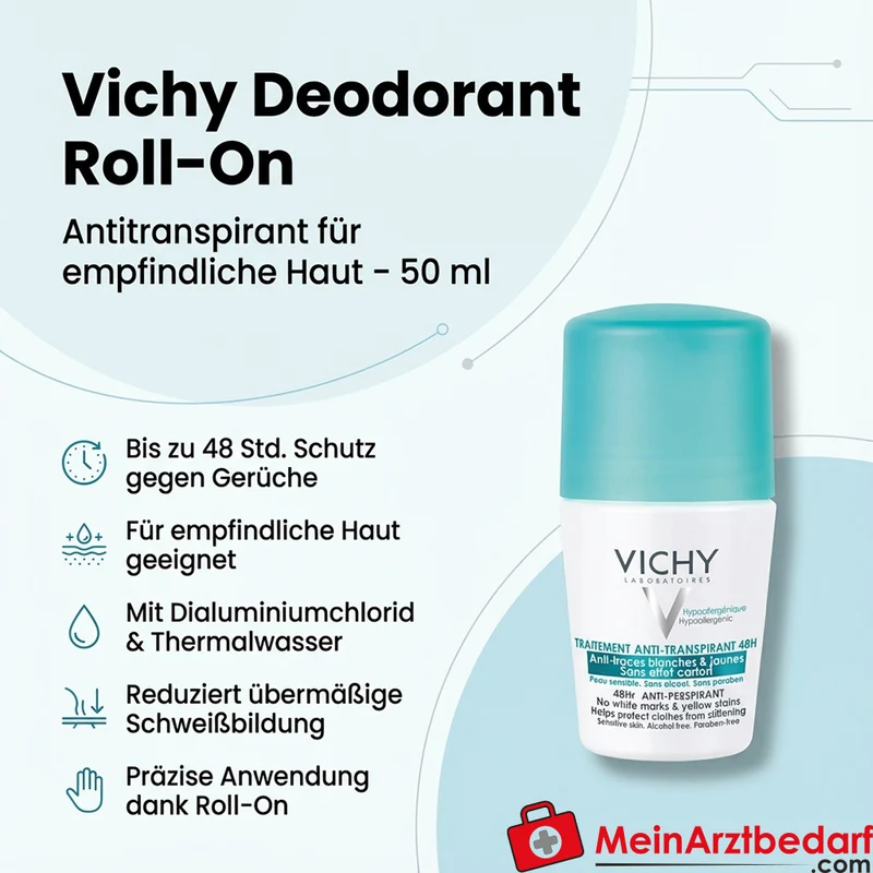 Vichy Deodorant Roll-On dialuminiumchloridpentahydroxid 50 ml
