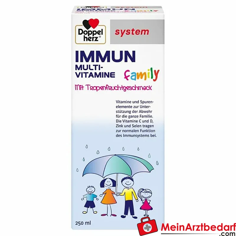Doppelherz® system IMMUN Multivitamine family Vitamine A, C, D, E, Selen und Zink trinkfertig 250 ml
