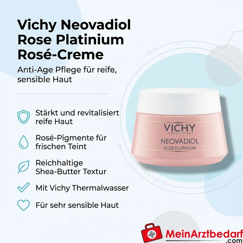 Vichy Neovadiol Rose Platinium Rosé-Creme 50 ml Anti-Age für reife, sensible Haut