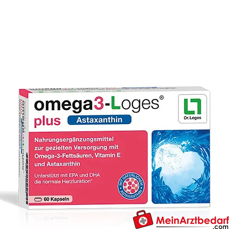 Loges omega3-Loges plus Astaxanthin Omega‑3 (EPA/DHA) magensaftresistente Kapseln 60 Stück