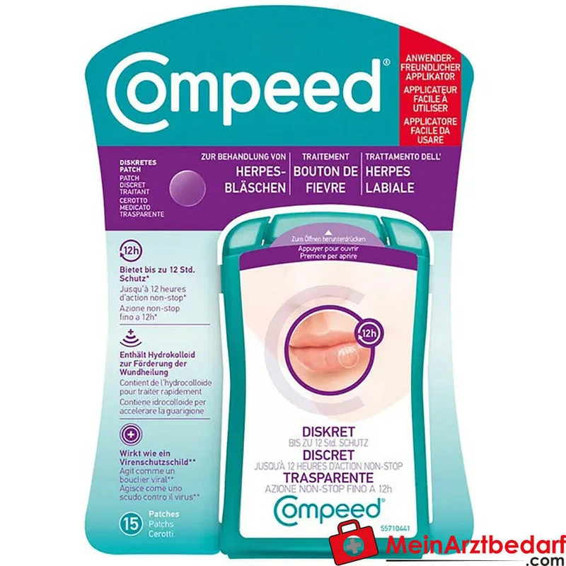 Compeed Herpesbläschen Hydrokolloid-Patch Lippenherpes 15 Stück