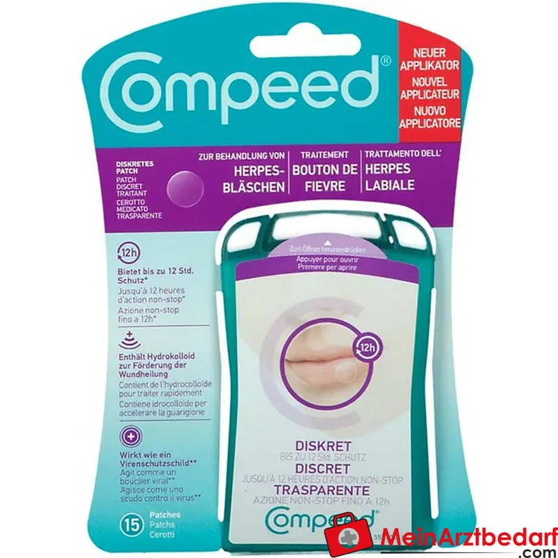 Compeed Herpesbläschen Hydrokolloid-Patch Lippenherpes 15 Stück