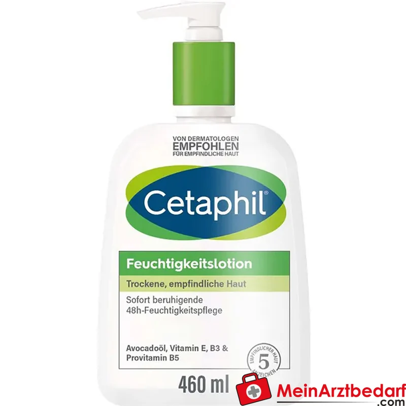 CETAPHIL Feuchtigkeitslotion 48h Lotion 460 ml parfümfrei für trockene, empfindliche Haut
