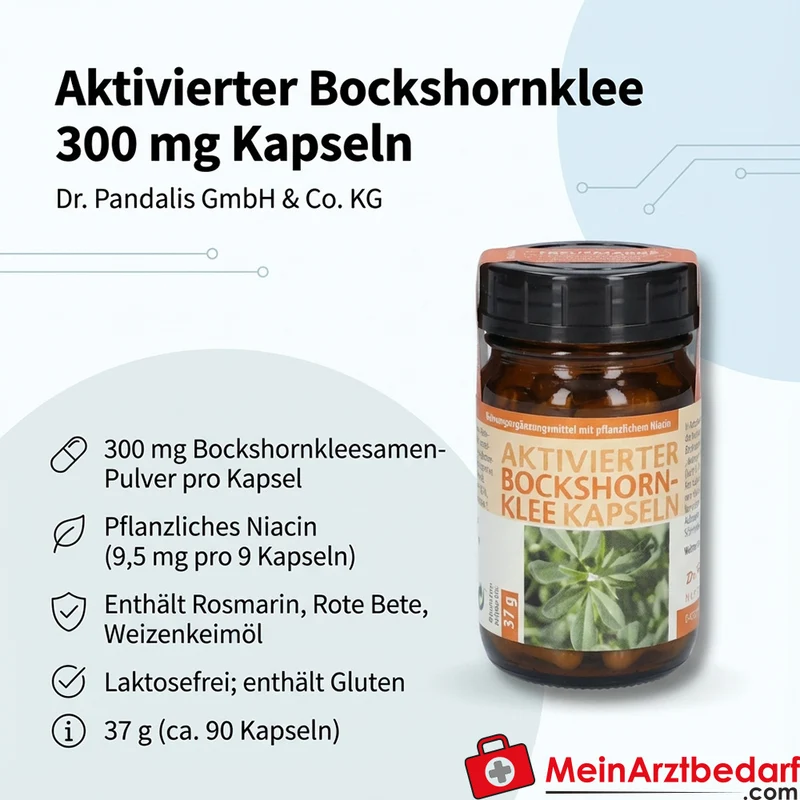 Dr. Pandalis Aktivierter Bockshornklee 300 mg Kapseln 90 Stück
