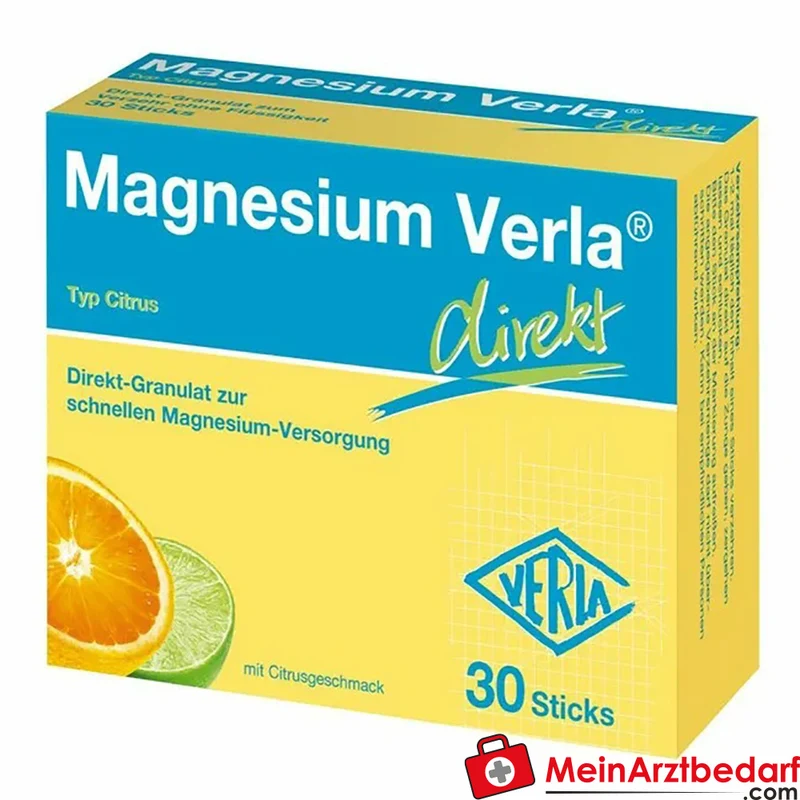 Verla Magnesium Citrus 150 mg (als Magnesiumcitrat) Direktsticks 30 Stück
