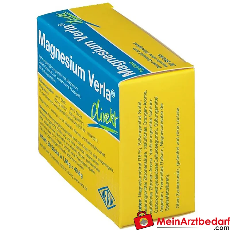 Verla Magnesium Citrus 150 mg (als Magnesiumcitrat) Direktsticks 30 Stück
